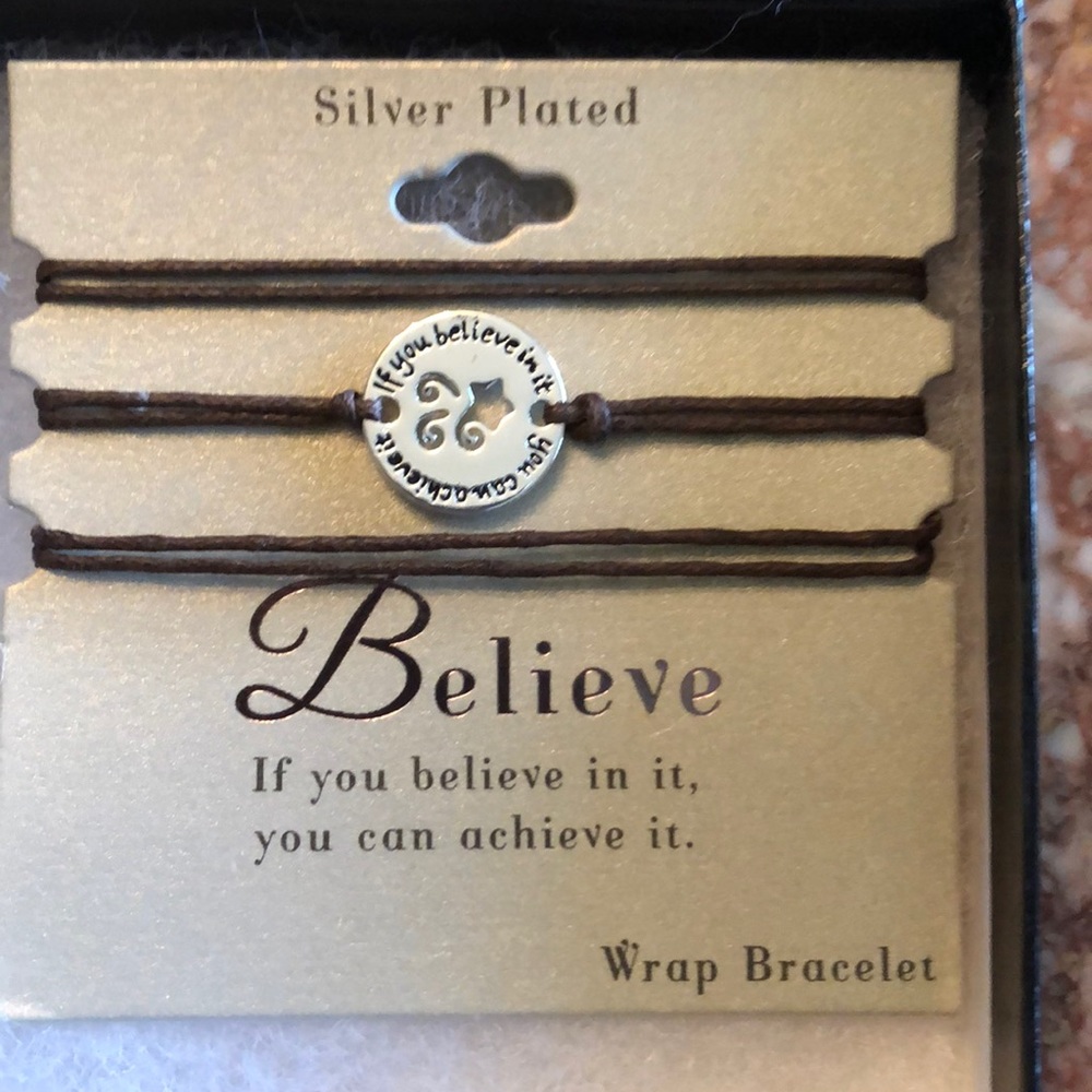 Believe Silver Plated Bracelet